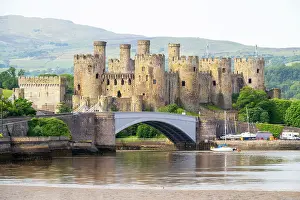 North Wales Prints: Conwy Castle from the Afon Conwy, Conwy, Wales