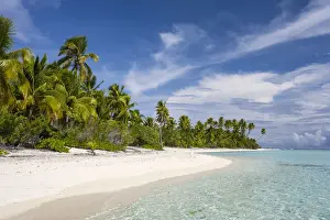 Polynesia Prints: Cook Islands, Aitutaki Atoll, Tropical island and beach