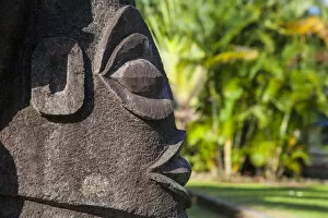 Images Dated 6th June 2018: Cook Islands, Rarotonga, Punanga Nui Cultural Village and Market, Polynesian stonework