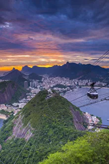 Images Dated 21st March 2016: Copacabana beach and Rio de Janeiro from the Sugar Loaf, Brazil