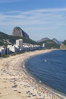 Copacabana Prints: Copacabana beach and Sugar loaf, Rio de Janeiro, Brazil, South America
