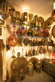 Images Dated 24th December 2013: Copper Shop, Medina, Fez, Morocco, North Africa