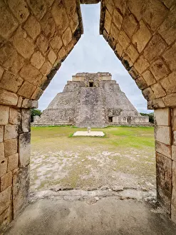 Uxmal Prints: Corbelled Arch and Pyramid of the Fortune-teller or Pyramid of the Magician