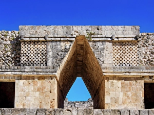 Uxmal Prints: Corbelled Arch at the Quadrangle of the Nuns, Uxmal, Yucatan State, Mexico