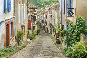 Cobblestones Prints: Cordes-sur-Ciel, Tarn Department, Midi-Pyrenees, France