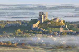 Corfe Castle, Isle of Purbeck, Dorset, England, UK
