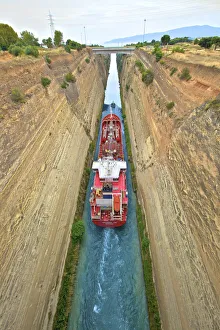 Corinth Canal, Corinth, The Peloponnese, Greece, Southern Europe