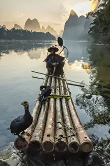 Scenics Prints: Cormorant fisherman on Li River, Guangxi Zhuangzu Zizhiqu, Guangxi
Yangshuo