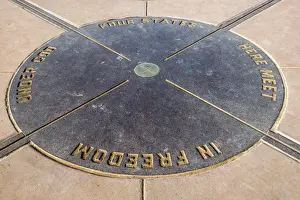 Reservation Prints: Four Corners Monument marks the quadripoint where the boundaries of the four US states