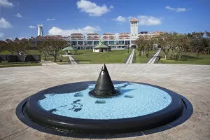 Cornerstone of Peace and Okinawa Prefectural Peace Memorial Museum inside Memorial