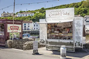 Candy Prints: Cornish Fudge stall at Porthleven harbor, Cornwall, England
