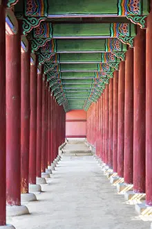 Pillars Prints: Corridor of Geunjeongjeon courtyard inside Gyeongbokgung Palace