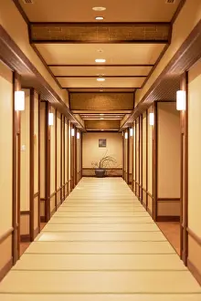 Corridor Prints: Corridor of Jozankei Yurakusoan Ryokan, Jozankei, Hokkaido, Japan