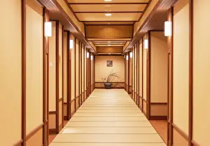 Corridor Prints: Corridor of Jozankei Yurakusoan Ryokan, Jozankei, Hokkaido, Japan