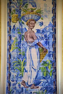 Ceramic Tiles Prints: Corridor of the Sleeves, Palacio de Queluz, Lisbon, Portugal