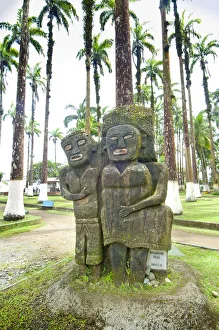 Limon Prints: Costa Rcia, Puerto Limon, Parque Vargas, Statues, Local Costa Rican Art