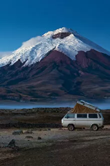 Images Dated 6th January 2014: Cotopaxi National Park, Snow-Capped Cotopaxi Volcano, One of The Highest Active Volcanoes