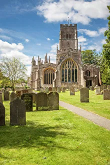 Gloucestershire Prints: Cotswolds Cathedral in Northleach, Gloucestershire, England