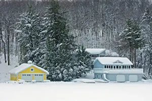 Cottage Country Prints: Cottage and boathouse Muskoka, Ontario, Canada