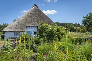East Germany Prints: Cottage garden on Parish widow's house in Grosz Zicker