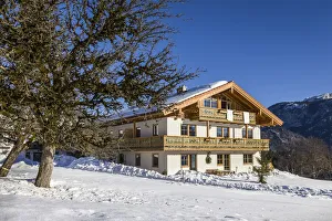 Country House Prints: Country house above Bischofswiesen, Upper Bavaria, Bavaria, Germany