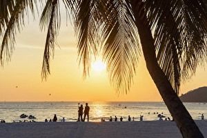 2 People Prints: Couple on Cenang Beach at sunset, Langkawi, Kedah, Malaysia