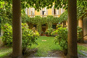 Court Prints: Court at Milan, Lombardy, Italy