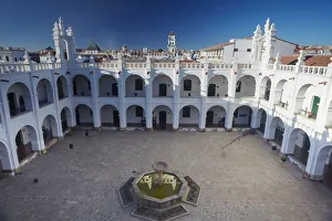 Courtyard of Convento de San Felipe Neri, Sucre (UNESCO World Heritage Site), Bolivia