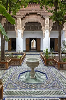 Images Dated 22nd February 2022: Courtyard gardens at Bahia Palace (Palais de la Bahia). Marrakech-Safi (Marrakesh-Tensift-El Haouz)