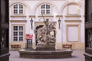 Bratislava Prints: Courtyard in Primates Palace, Bratislava, Slovakia