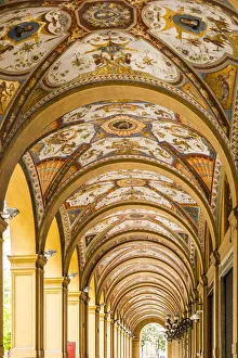Portico Prints: Covered passageway / Portico, Via Farini, Bologna, Emilia-Romagna, Italy