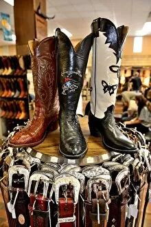 Leather Collection: Cowboy boots in Alberta Boot Company, Calgary, Alberta, Canada, North America