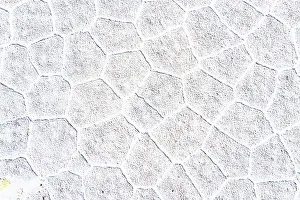 Surface Prints: Cracked salt flat texture from above, Salinas Grandes, Jujuy, Argentina