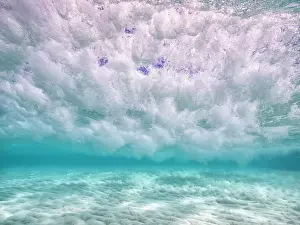 Underwater Photography Prints: Crashing wave at the Stingray City sandbar in North Sound on Grand Cayman