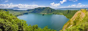 Crater lake of Taal Volcano on Taal Volcano Island, Talisay, Batangas Province