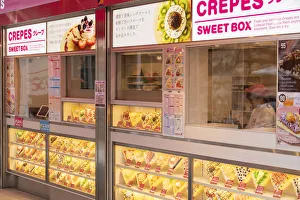 Crepe shop on Takeshita Street, Harajuku, Tokyo, Japan