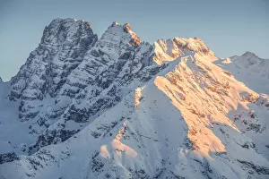 Cristallo Prints: The Cristallo Mountain Group seen from the D√ºrrensteinh√ºtte