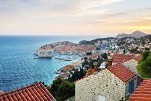 Croatia, Dalmatia, Dubrovnik, Old town. View over the old town