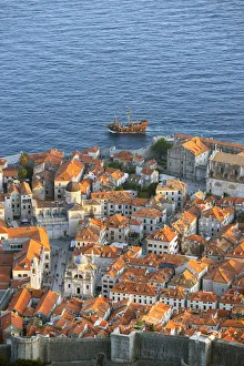 Croatia, Dalmatia, Dubrovnik, Old town. View over the old town