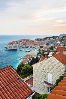 Croatia, Dalmatia, Dubrovnik, Old town. View over the old town