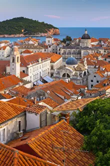 Images Dated 8th February 2013: Croatia, Dalmatia, Dubrovnik, Old Town (Stari Grad) from Old Town Walls