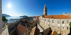 Images Dated 8th February 2013: Croatia, Dalmatia, Dubrovnik, Old Town (Stari Grad) from Old Town Walls, Dominican