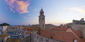 Croatia, Dalmatia, Dubrovnik, Old Town (Stari Grad) from Old Town Walls, Dominican