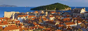 Croatia, Dalmatia, Dubrovnik, Old Town (Stari Grad) from Old Town Walls