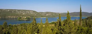 Croatia, Dalmatia, Visovac Monastery