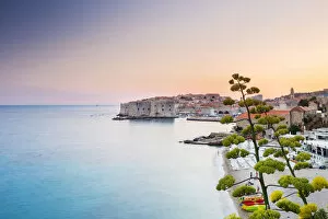 Mediterranean Collection: Croatia, Dubrovnik, Sunset over Banya Beech