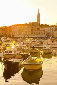 Images Dated 21st September 2012: Croatia, Istria, Rovinj, harbour and Cathedral of St. Euphemia