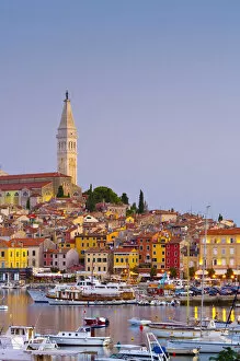 Images Dated 21st September 2012: Croatia, Istria, Rovinj, harbour and Cathedral of St. Euphemia
