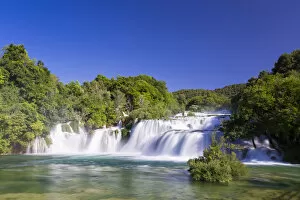 Croatia, Sibenik-Knin County, Skradin, Krka National Park. Skardinski Buk Waterfall