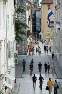 Croatia, Zadar Region, Zadar, Pedestrians in Zadar Old Town